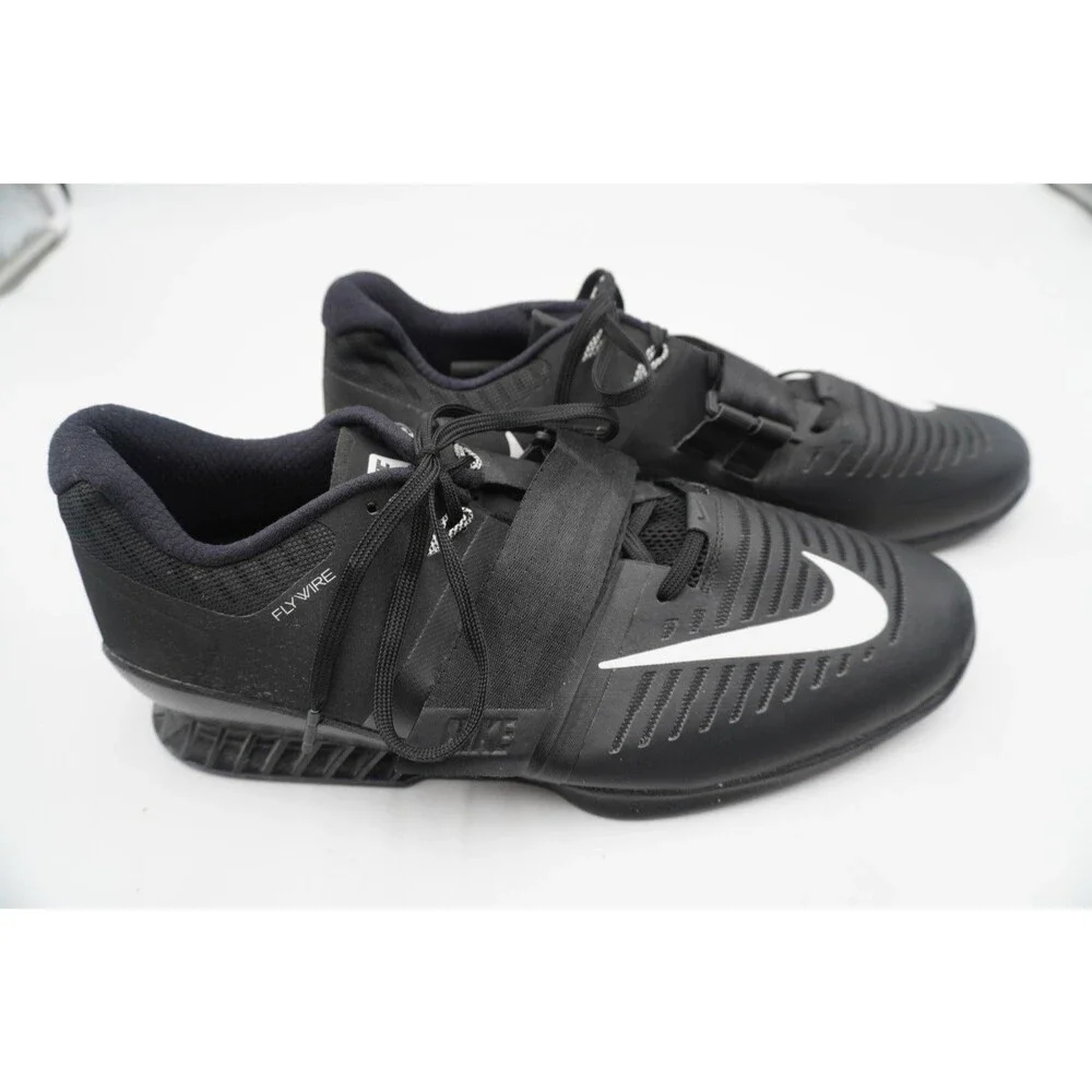Nike Men's Romaleos 3 Weightlifting Shoes Black White (852933-002) Size 15